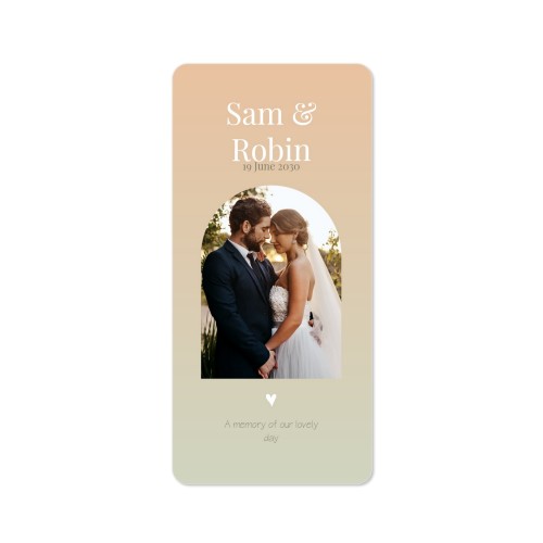 Single Card Panoramic Portrait rounded corners 9,3 x 19,6 cm