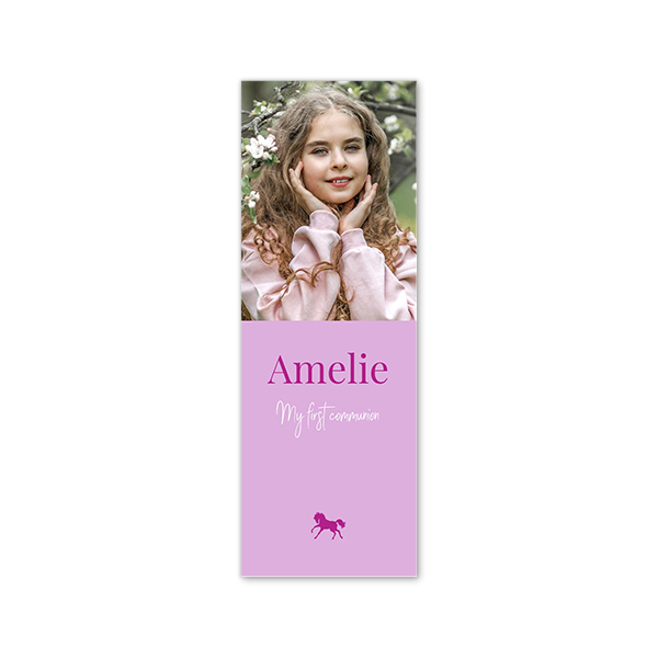 Faire-part Languette portrait 17,0 x 6,0 cm