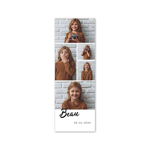 Faire-part Languette portrait 17,0 x 6,0 cm