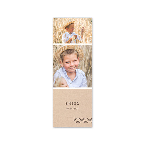 Faire-part Languette portrait 17,0 x 6,0 cm Faire-part Languette portrait 17,0 x 6,0 cm