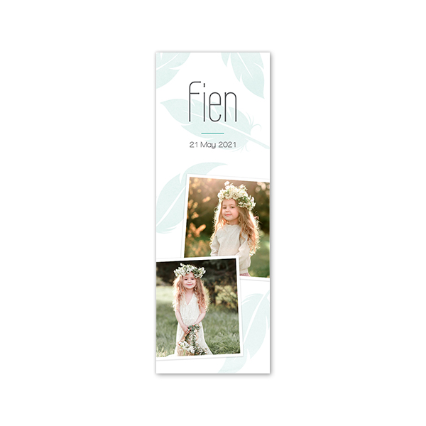 Faire-part Languette portrait 17,0 x 6,0 cm