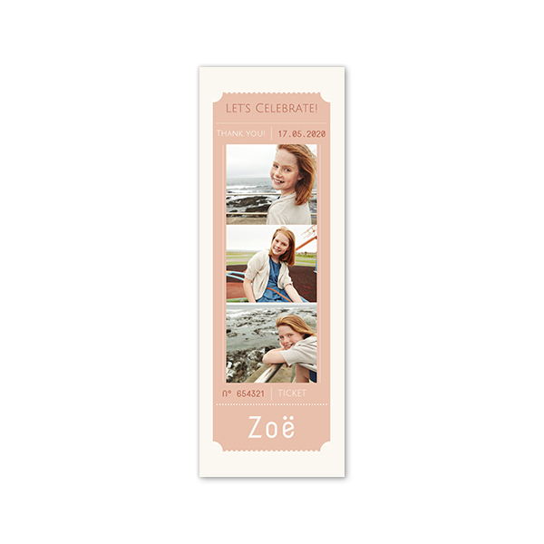 Faire-part Languette portrait 17,0 x 6,0 cm Faire-part Languette portrait 17,0 x 6,0 cm