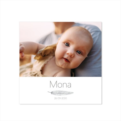 Faire-part 1 volet Carré 14,3 x 14,3 cm