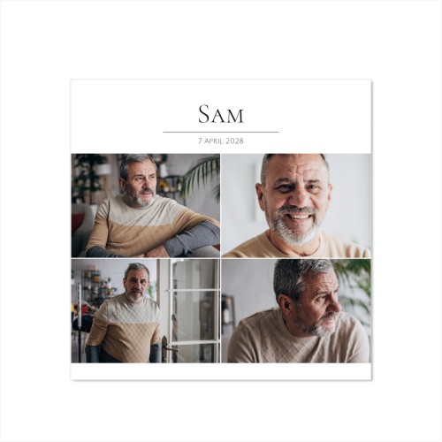 Faire-part 1 volet Carré 14,3 x 14,3 cm Faire-part 1 volet Carré 14,3 x 14,3 cm