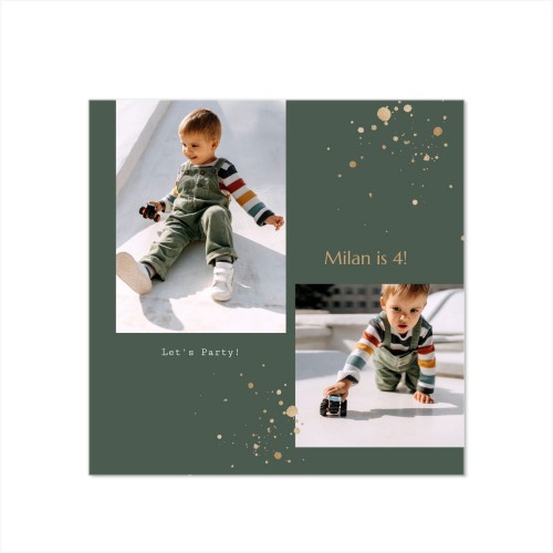 Faire-part 1 volet Carré 14,3 x 14,3 cm Faire-part 1 volet Carré 14,3 x 14,3 cm