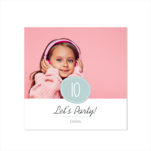 Faire-part 1 volet Carré 14,3 x 14,3 cm