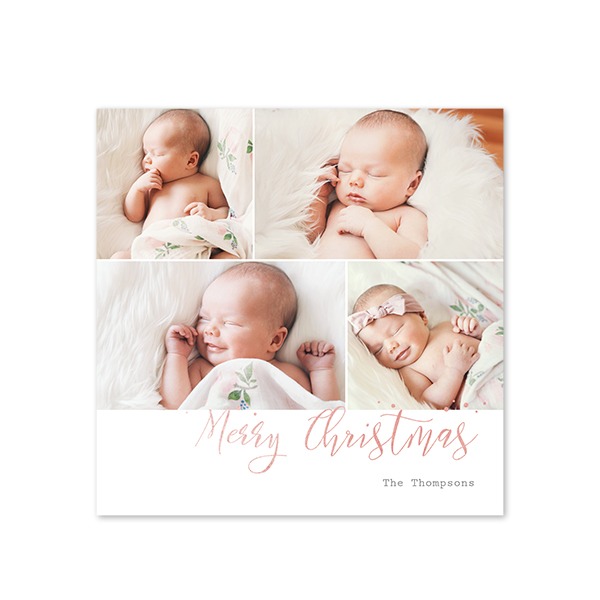 Faire-part 1 volet Carré 14,3 x 14,3 cm