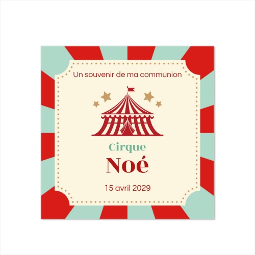 Faire-part 1 volet Carré 14,3 x 14,3 cm