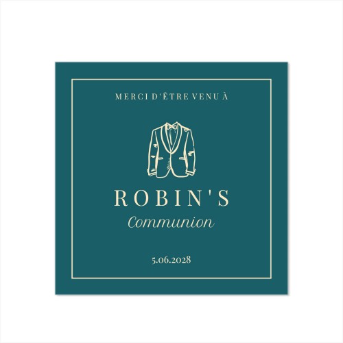 Faire-part 1 volet Carré 14,3 x 14,3 cm