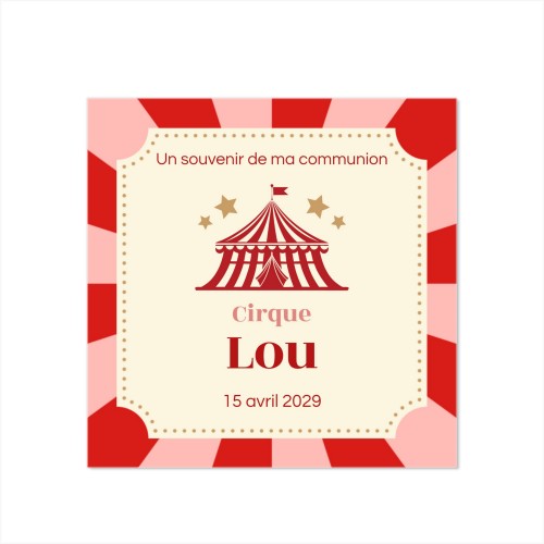 Faire-part 1 volet Carré 14,3 x 14,3 cm