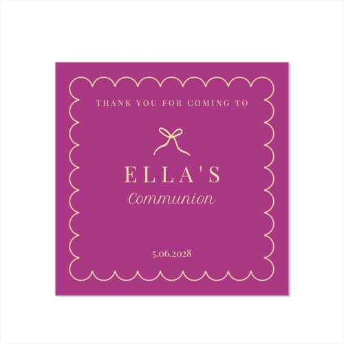 Classy Scallop Bow - Text Only