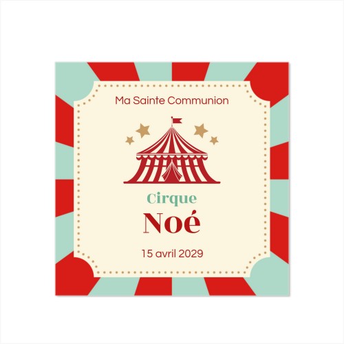 Faire-part 1 volet Carré 14,3 x 14,3 cm