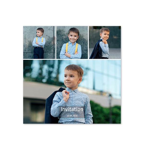 Grusskarte quadratisch 14,3 x 14,3 cm