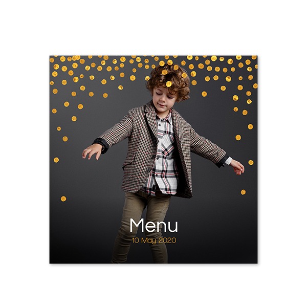 Faire-part 1 volet Carré 14,3 x 14,3 cm