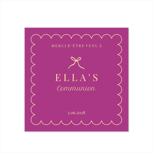 Faire-part 1 volet Carré 14,3 x 14,3 cm