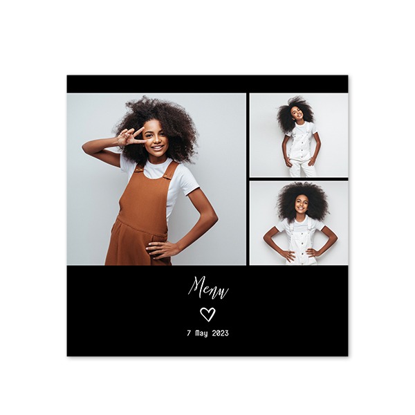 Grusskarte quadratisch 14,3 x 14,3 cm