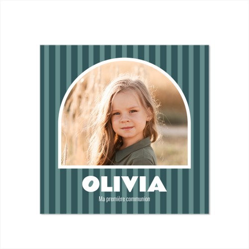 Faire-part 1 volet Carré 14,3 x 14,3 cm