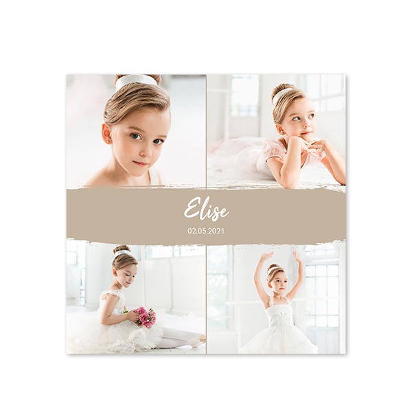 Grusskarte quadratisch 14,3 x 14,3 cm