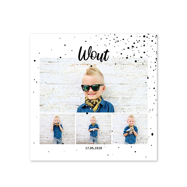 Faire-part 1 volet Carré 14,3 x 14,3 cm Faire-part 1 volet Carré 14,3 x 14,3 cm