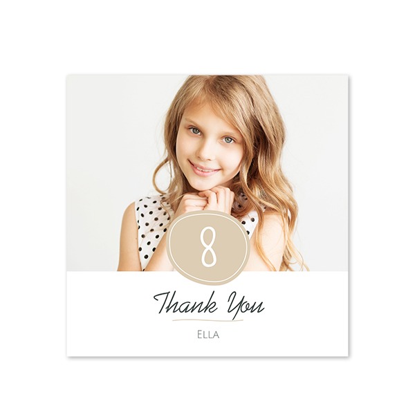 Faire-part 1 volet Carré 14,3 x 14,3 cm