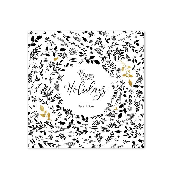 Faire-part 1 volet Carré 14,3 x 14,3 cm