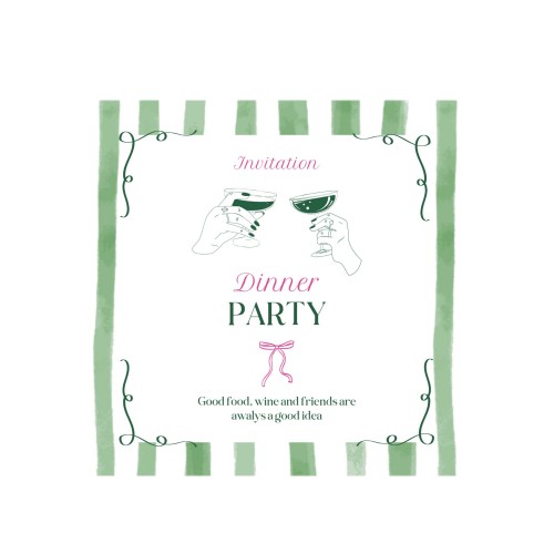 Faire-part 1 volet Carré 14,3 x 14,3 cm