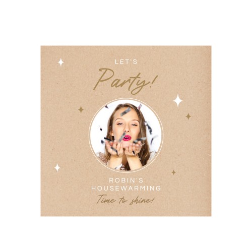 Faire-part 1 volet Carré 14,3 x 14,3 cm