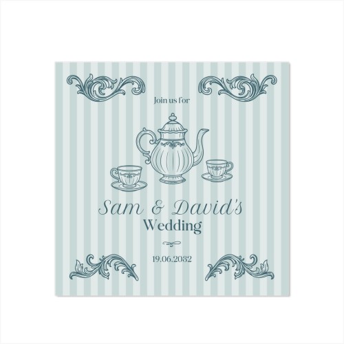 Faire-part 1 volet Carré 14,3 x 14,3 cm