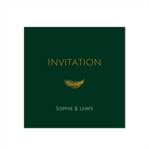 Classic Feather Gold - Text Only Classic Feather Gold - Text Only