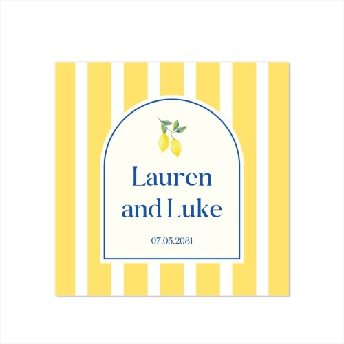 Dolce Vita Lemon Stripes Invitation