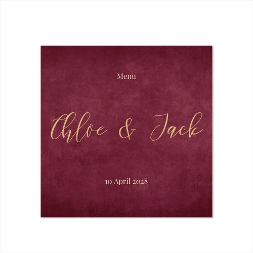 Faire-part 1 volet Carré 14,3 x 14,3 cm