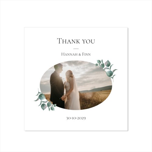 Faire-part 1 volet Carré 14,3 x 14,3 cm