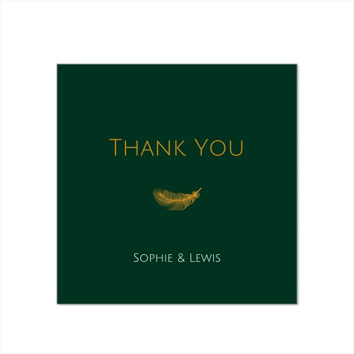 Classic Feather Gold - Text Only