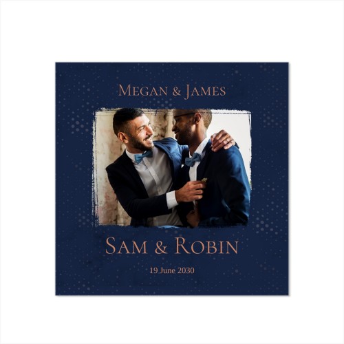 Faire-part 1 volet Carré 14,3 x 14,3 cm