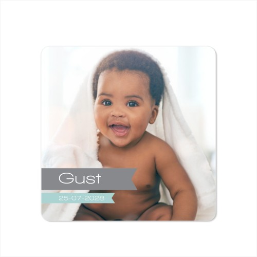 Faire-part 1 volet Carré coins arrondis 14,3 x 14,3 cm