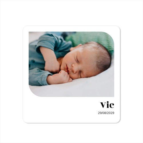 Faire-part 1 volet Carré coins arrondis 14,3 x 14,3 cm Faire-part 1 volet Carré coins arrondis 14,3 x 14,3 cm