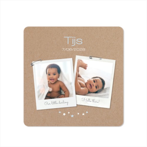 Faire-part 1 volet Carré coins arrondis 14,3 x 14,3 cm Faire-part 1 volet Carré coins arrondis 14,3 x 14,3 cm