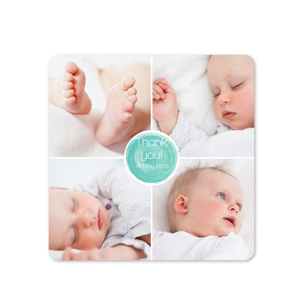 Fotokaart vierkant met ronde hoeken 14,3 x 14,3 cm