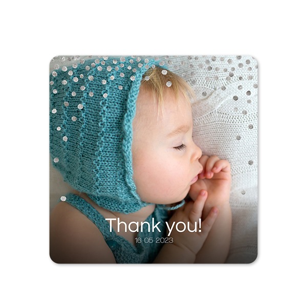 Single Card square rounded corners 14,3 x 14,3 cm