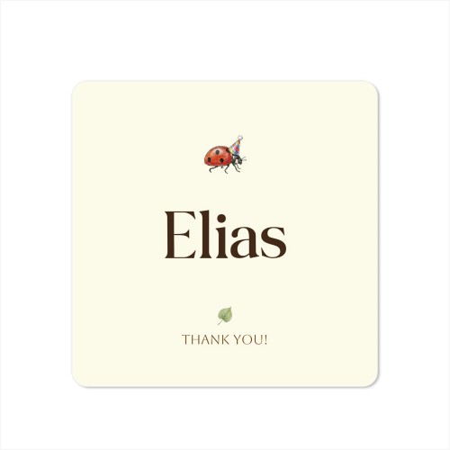 Faire-part 1 volet Carré coins arrondis 14,3 x 14,3 cm