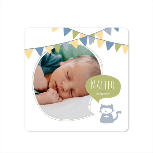 Enkle Fotokort kvadratisk runde hjørner 14,3 x 14,3 cm