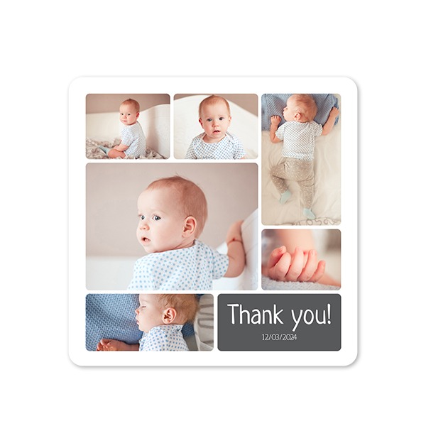 Single Card square rounded corners 14,3 x 14,3 cm