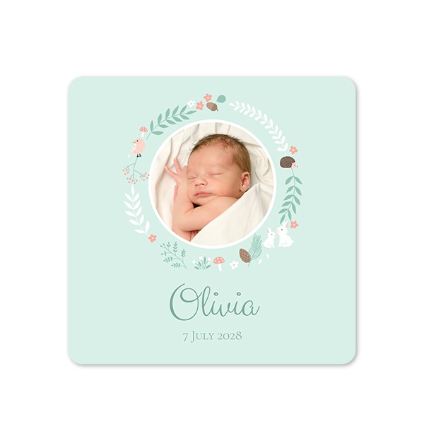 Enkla Fotokort kvadratiska rundade hörn 14,3 x 14,3 cm