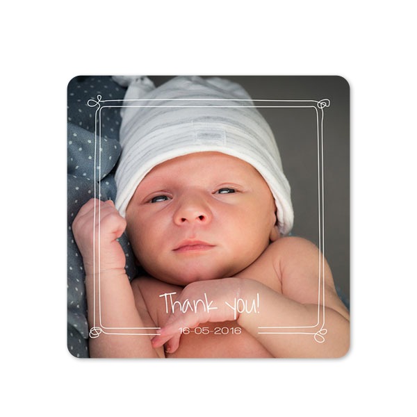 Fotokaart Vierkant met ronde hoeken 14,3 x 14,3 cm