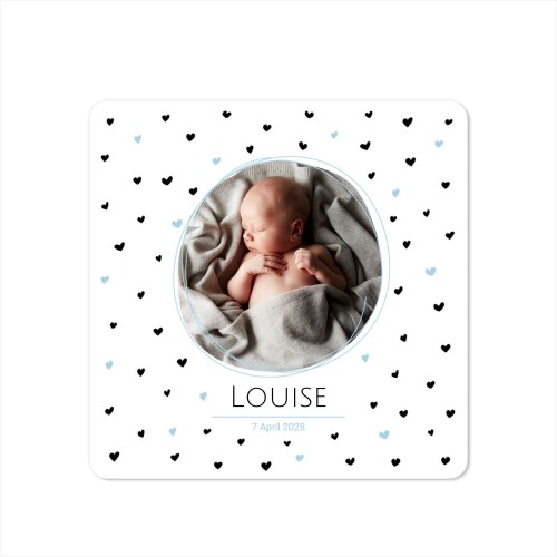 Grusskarte quadratisch mit abgerundeten Ecken 14,3 x 14,3 cm