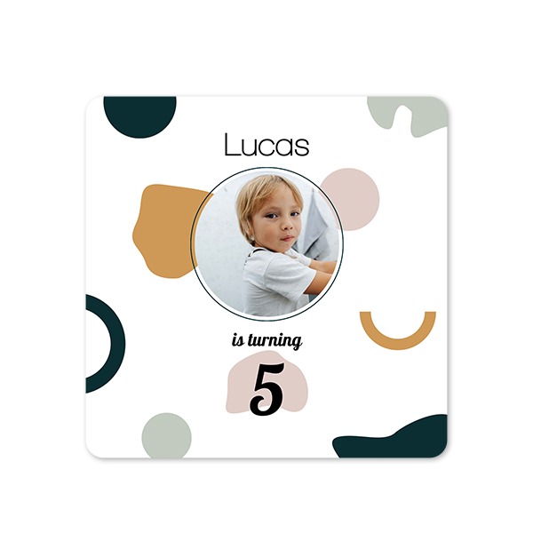 Single Card square rounded corners 14,3 x 14,3 cm