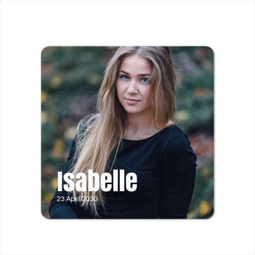 Fotokaart vierkant met ronde hoeken 14,3 x 14,3 cm