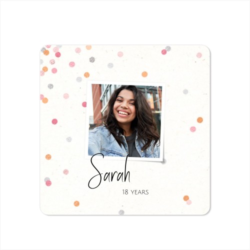 Single Card square rounded corners 14,3 x 14,3 cm