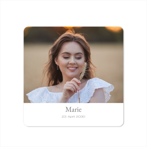 Enkle Fotokort kvadratisk runde hjørner 14,3 x 14,3 cm