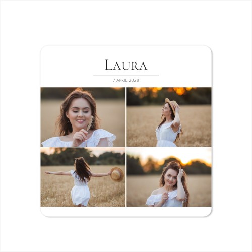 Single Card square rounded corners 14,3 x 14,3 cm